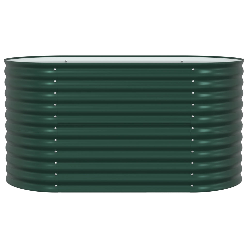 Letto da Giardino Rialzato Verde 160x80x81 cm in Acciaio Galvanizzato