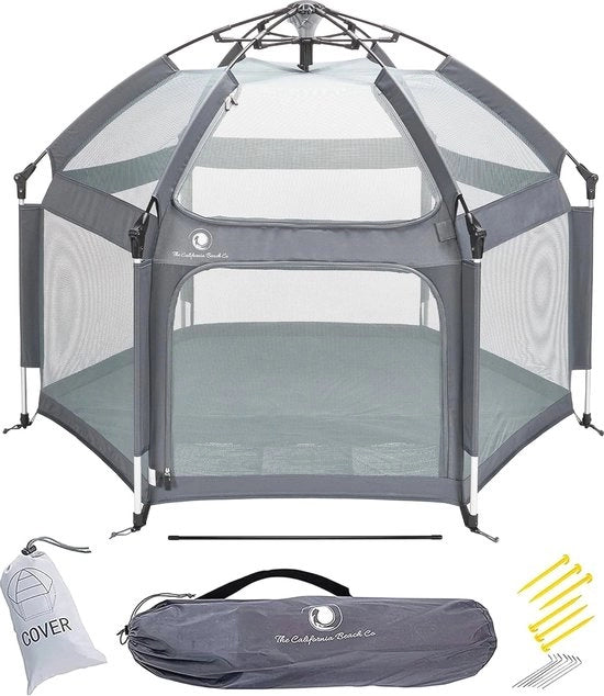 Tenda da gioco pieghevole per bambini e bambine - Scatola trasportabile con tetto e rete per zanzare - Ideale per interni ed esterni