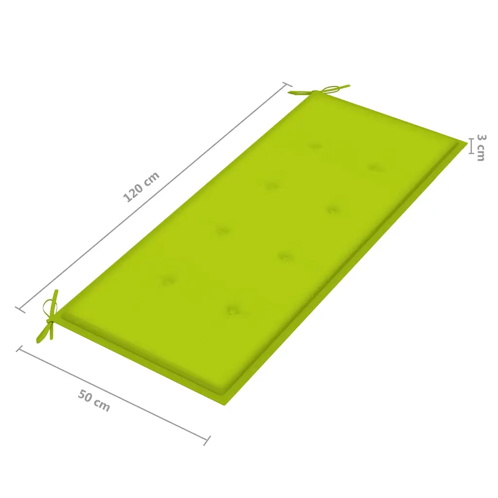 Panchina da Giardino | Panca da Giardino 2 Posti e Cuscino 120cm Massello Eucalipto