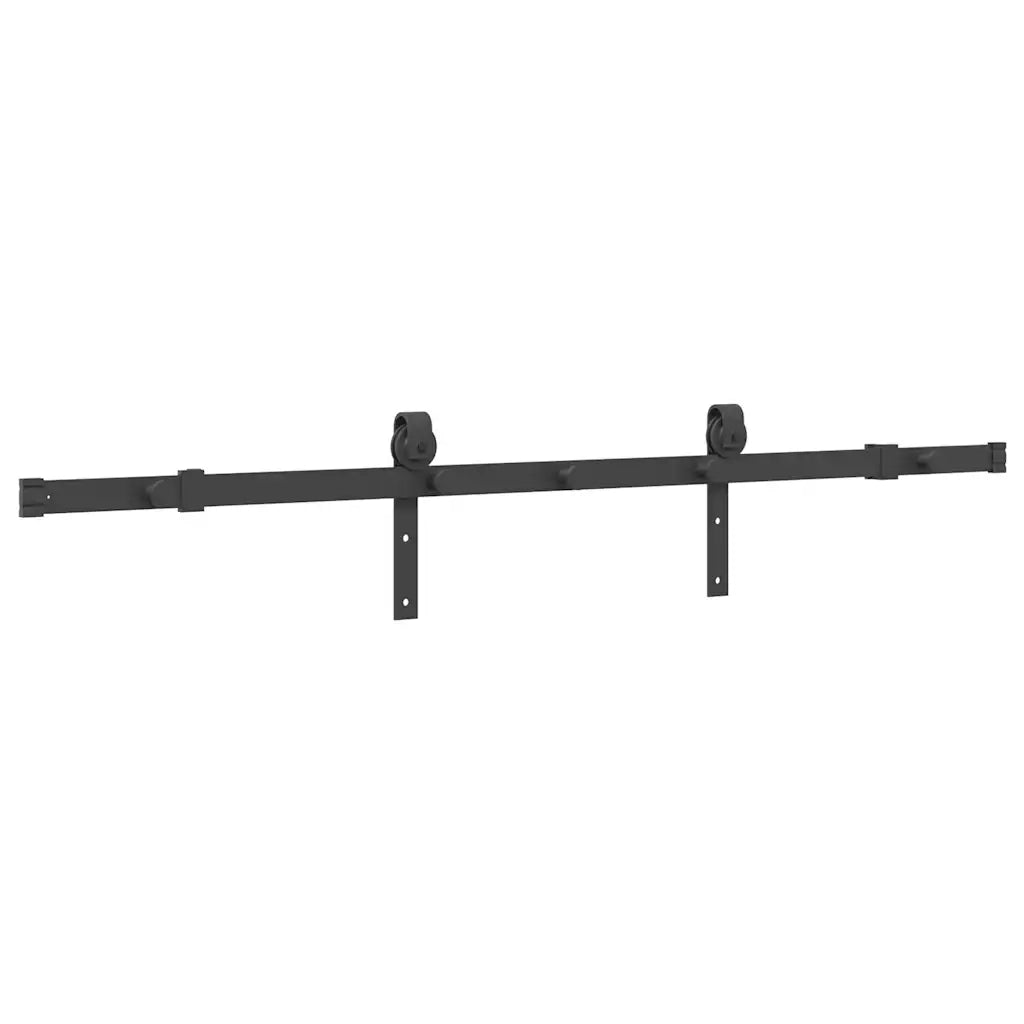 Kit di Binari per Porte Scorrevoli 152,5 cm Acciaio Nero CFW2808577