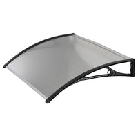 Pensilina Tettoia in Policarbonato Alveolare Trasparente 100x70 cm