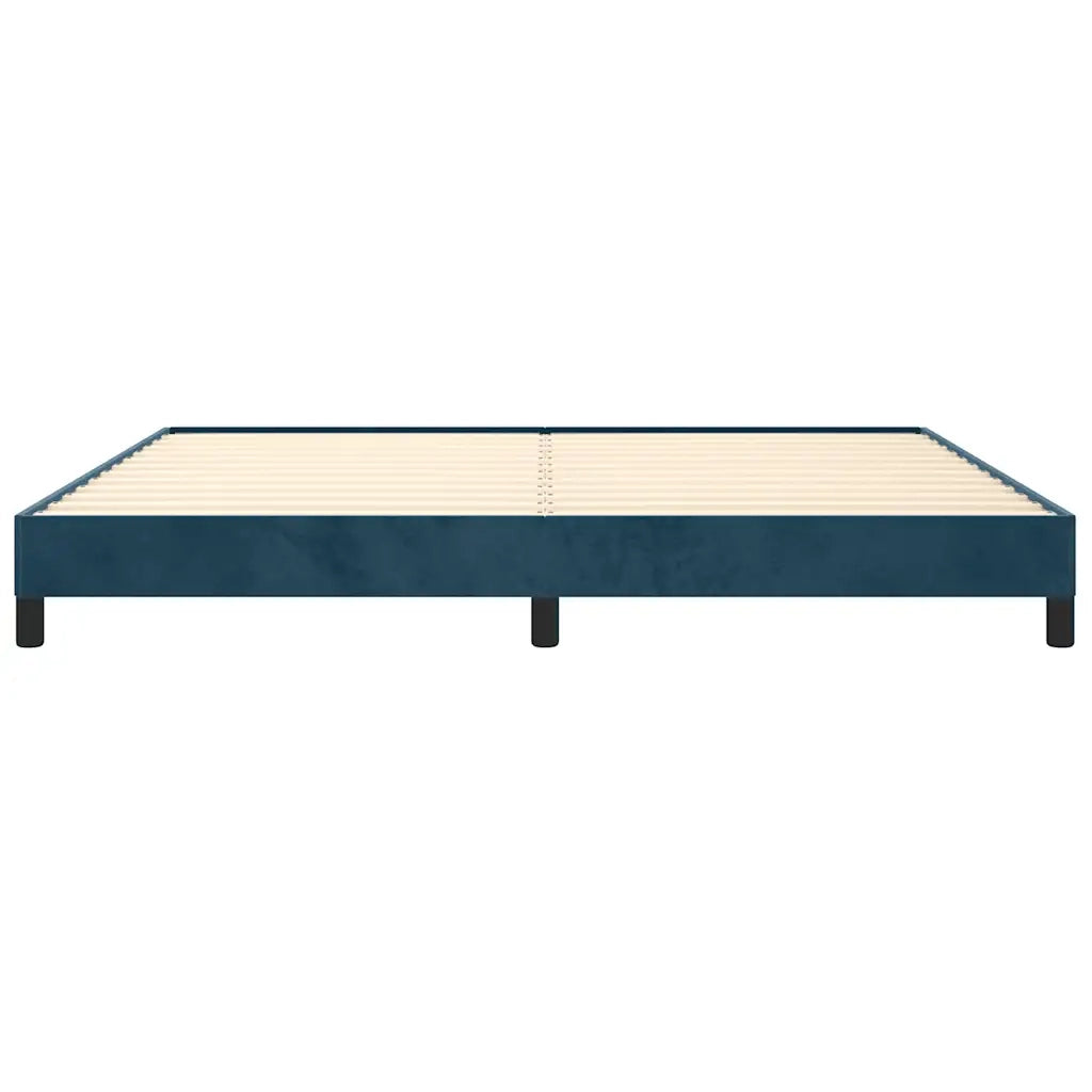 Giroletto senza Materasso-Struttura Letto Blu Scuro 200x200 cm in Velluto 525277