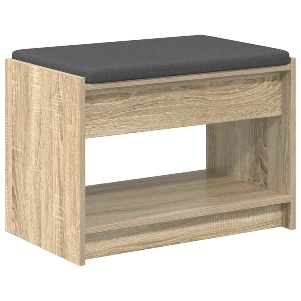 Panca per ingresso con cuscino Rovere Sonoma 63 x 38 x 45 cm 891570