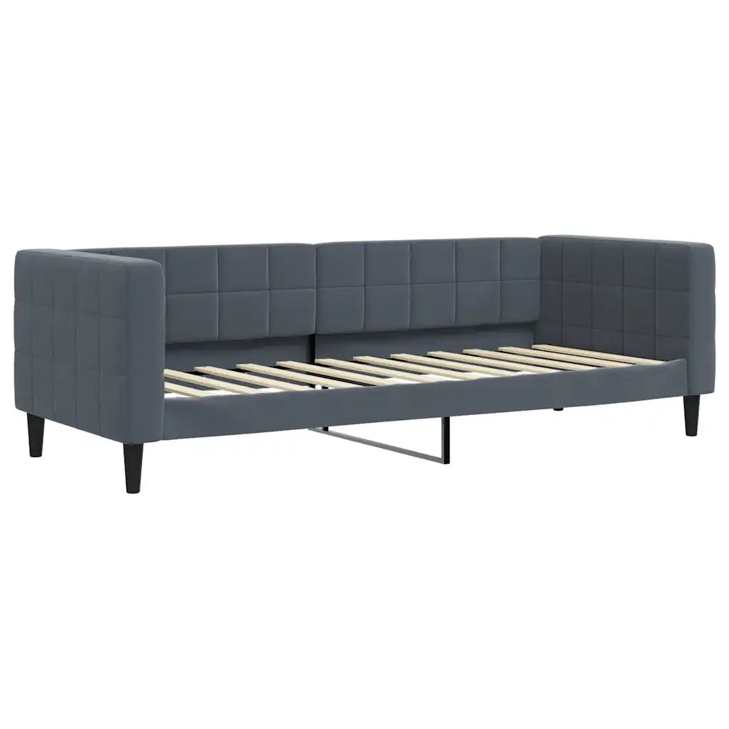Divano Letto con Letto Estraibile-Sofa Letto-Daybed Grigio Scuro 80x200cm Velluto 536038