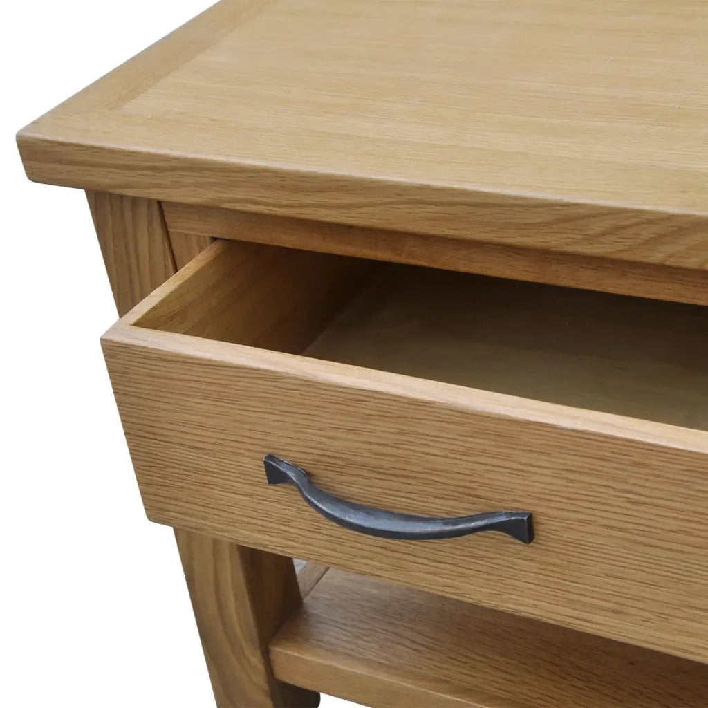 Tavolino da Salotto 88x53x45 cm in Legno Massello di Rovere 242745