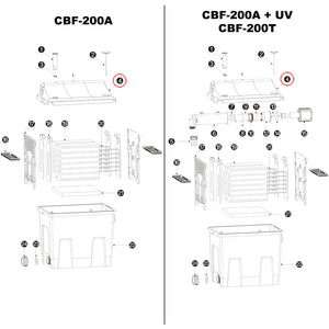 Coperchio di ricambio per biofiltro per laghetti CBF-200T/-200U/-200/-200A