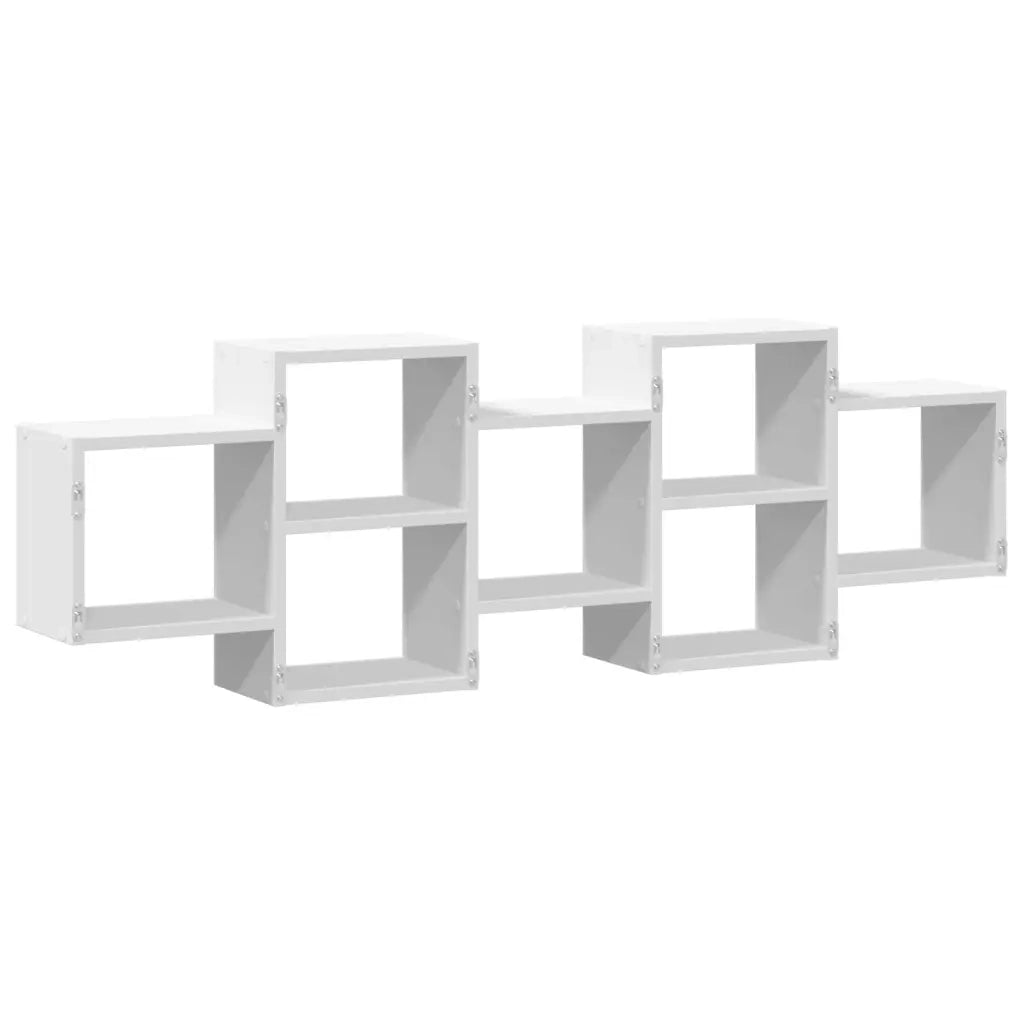 Scaffale a Parete Bianco 129x18x42 cm in Truciolato 853218