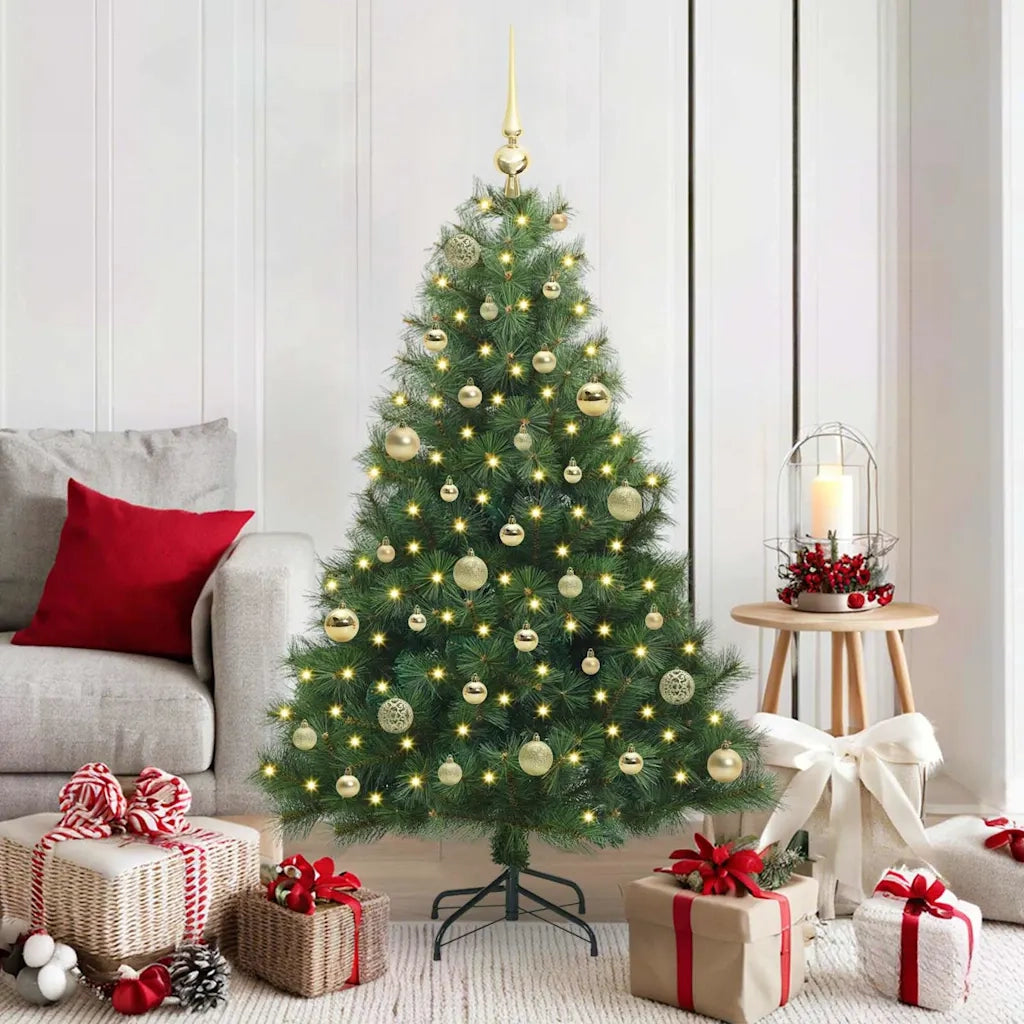 Albero di Natale artificiale con 150 LED Verde 150 cm PE e PVC 3397774