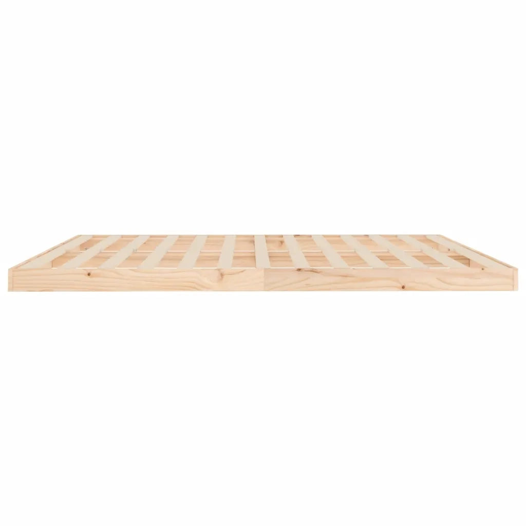 Letto matrimoniale | Letto per adulti | Giroletto senza Materasso 200x200 cm in Legno Massello di Pino