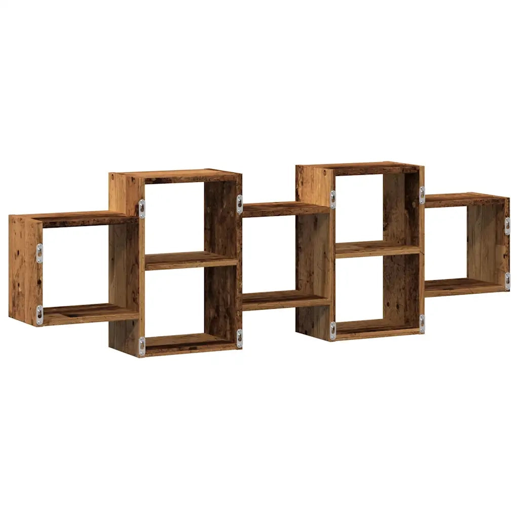 Scaffale a Parete Legno Vecchio 129x18x42 cm in Truciolato 853225