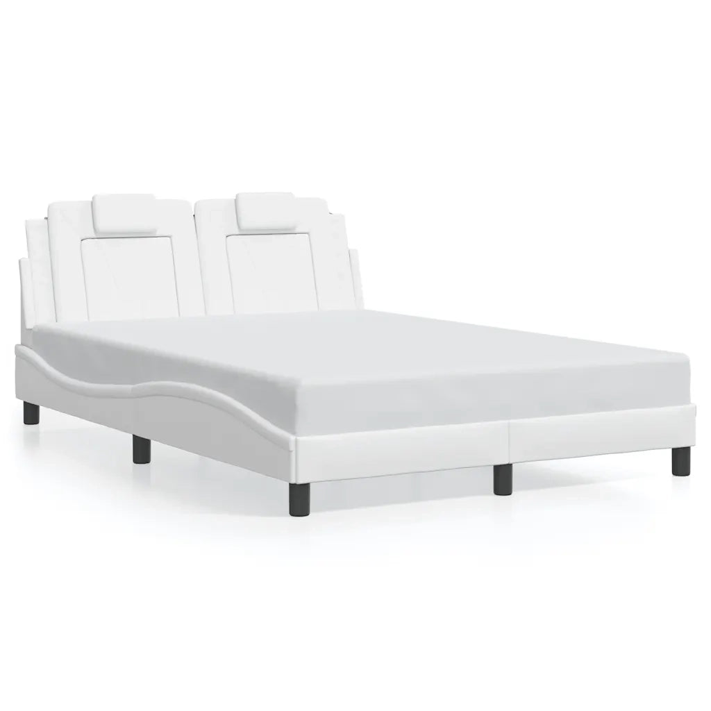 Giroletto con Testiera Bianco 140x200 cm in Similpelle