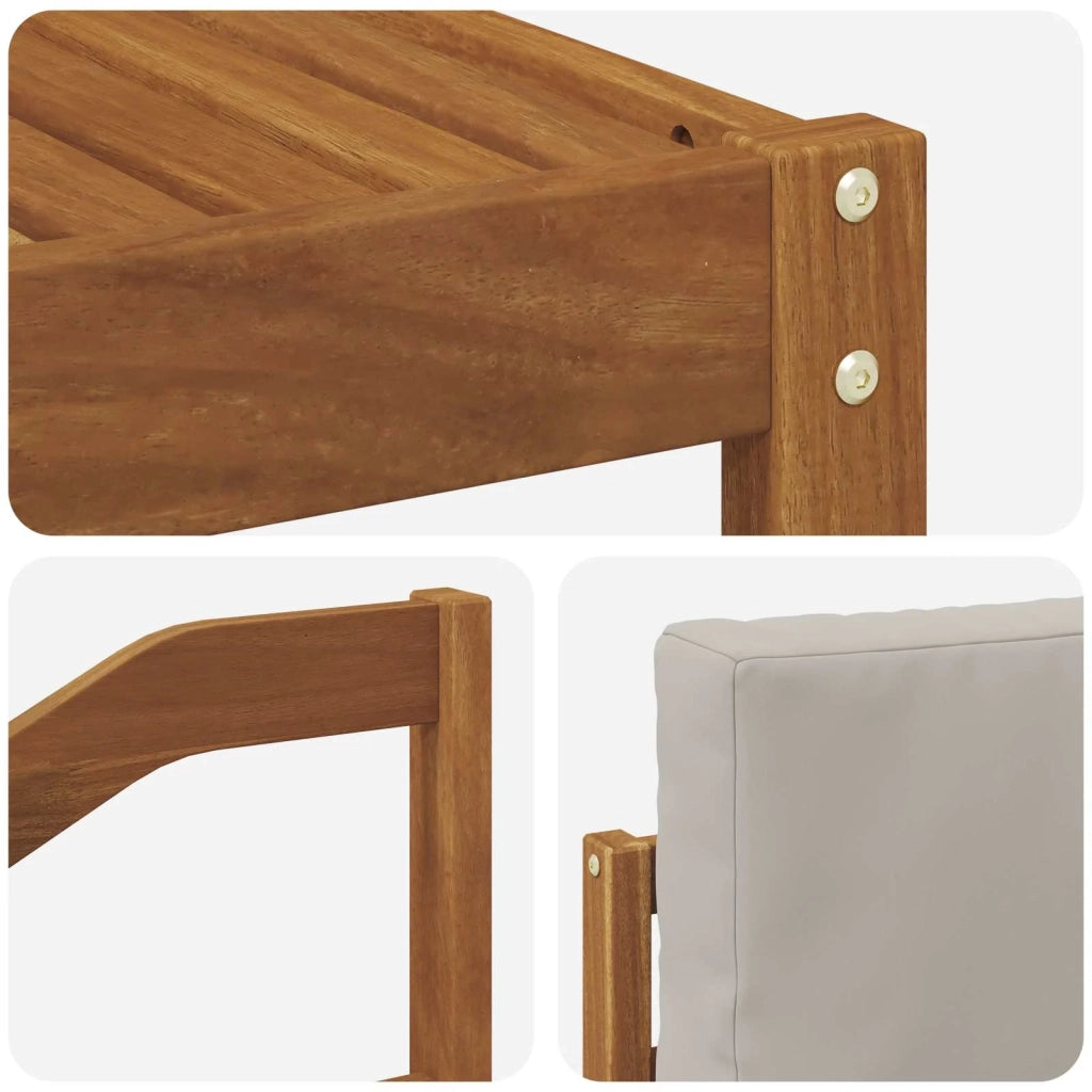 Set di divani da esterno 6 pcs Grigio Naturale e Chiaro 3366444