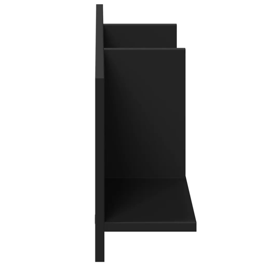 Armadietto a Muro | Mobile a Parete 100x16,5x30 cm Nero in Truciolato