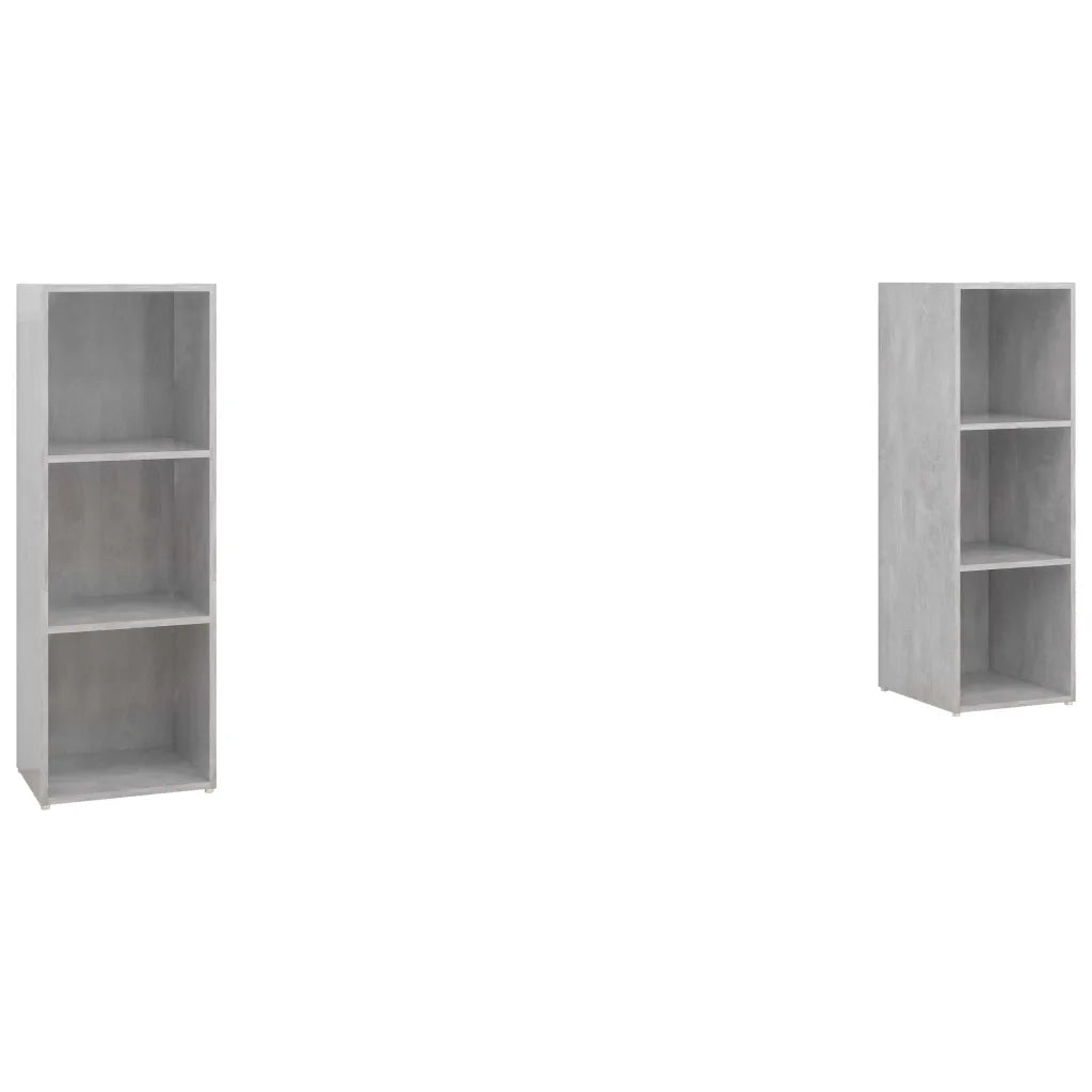 Mobili TV 2 pz Grigio Cemento 107x35x37 cm in Truciolato cod mxl 27143