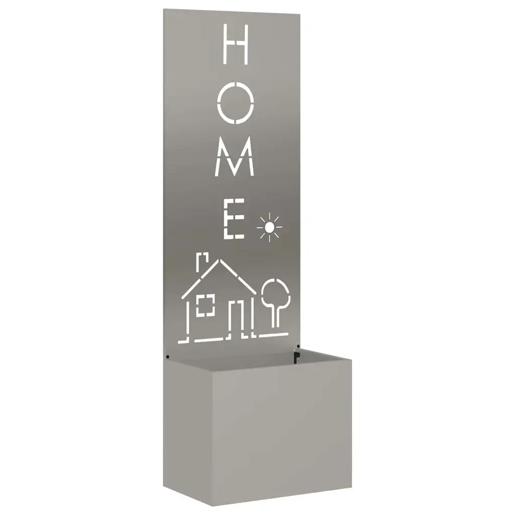 vidaXL Vaso da Giardino con Pannello Decorativo Ruggine 50 x 140 cm