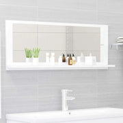 Specchio da Bagno Bianco 100x10,5x37 cm in Legno Multistrato 804589