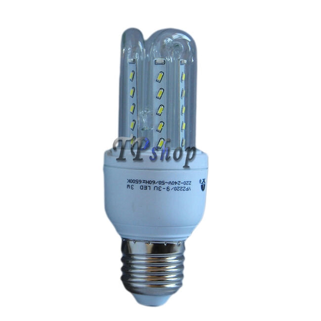 LAMPADA LAMPADINA FARETTO LED 2835 SMD 3 5 7 9 12 16 24W 6500K LUCE BIANCA E27 3 Watt