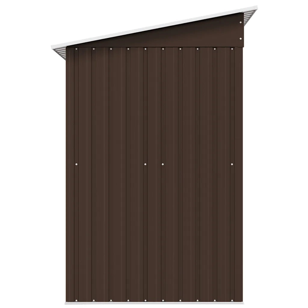 Capanno Attrezzi da Giardino-Ripostiglio da giardino Marrone 194x121x181 cm in Acciaio