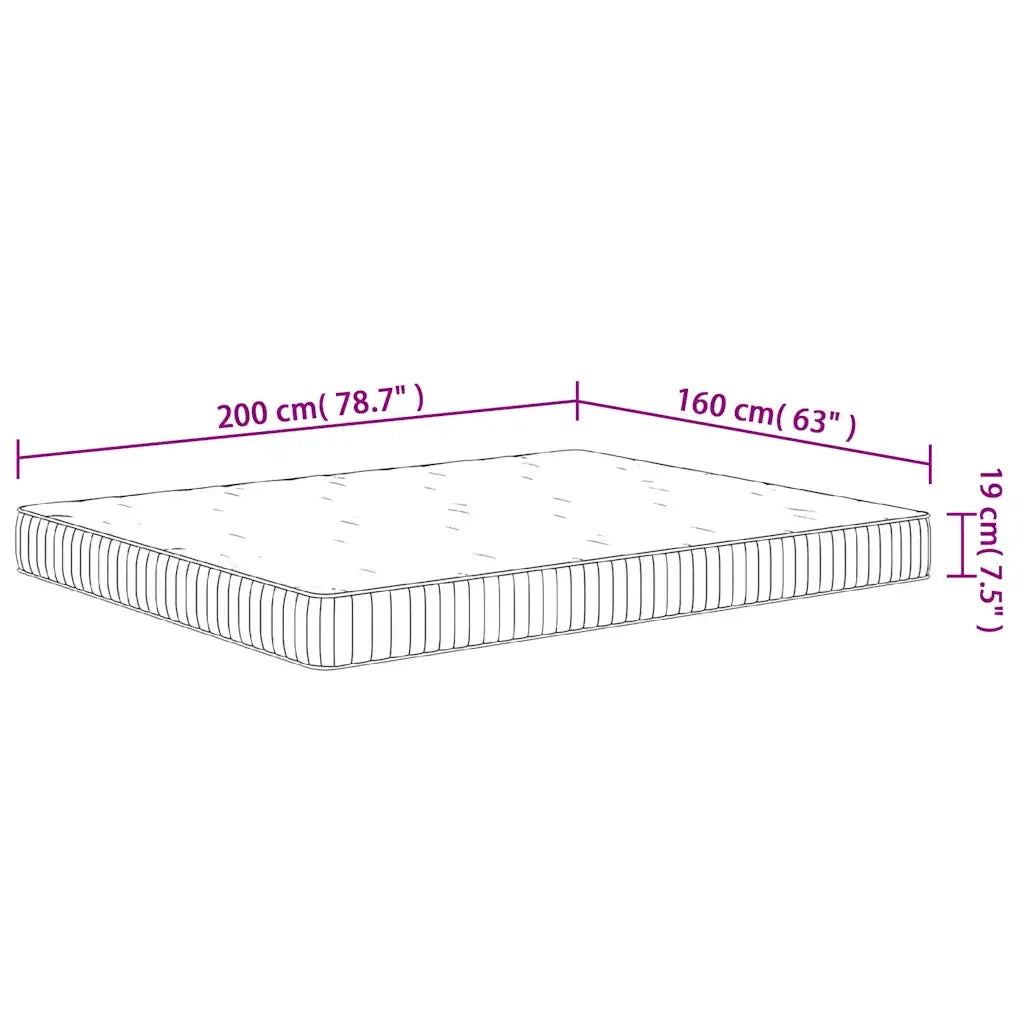 Materasso a Molle Insacchettate Medio 160x200 cm 372818
