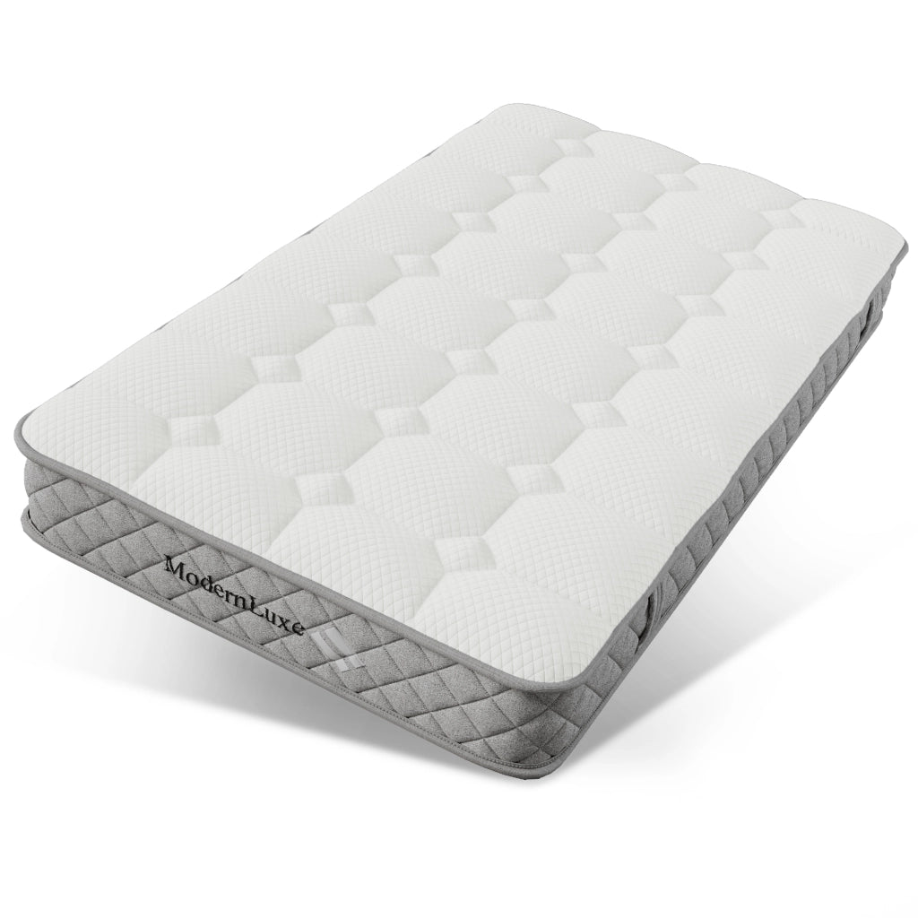 OKWISH Letto Contenitore 90×200 cm, Letto Singolo con LED Regolabile, USB, Tipo C e Testiera Alta, Materasso Incluso, in Lino, Grigio