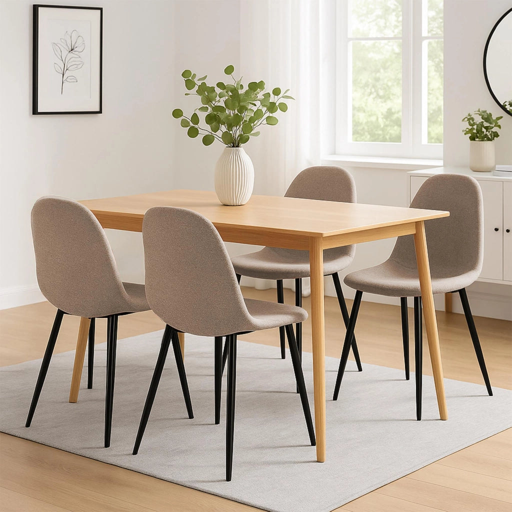 Set di 4 sedie per sala da pranzo in tessuto Napier 2