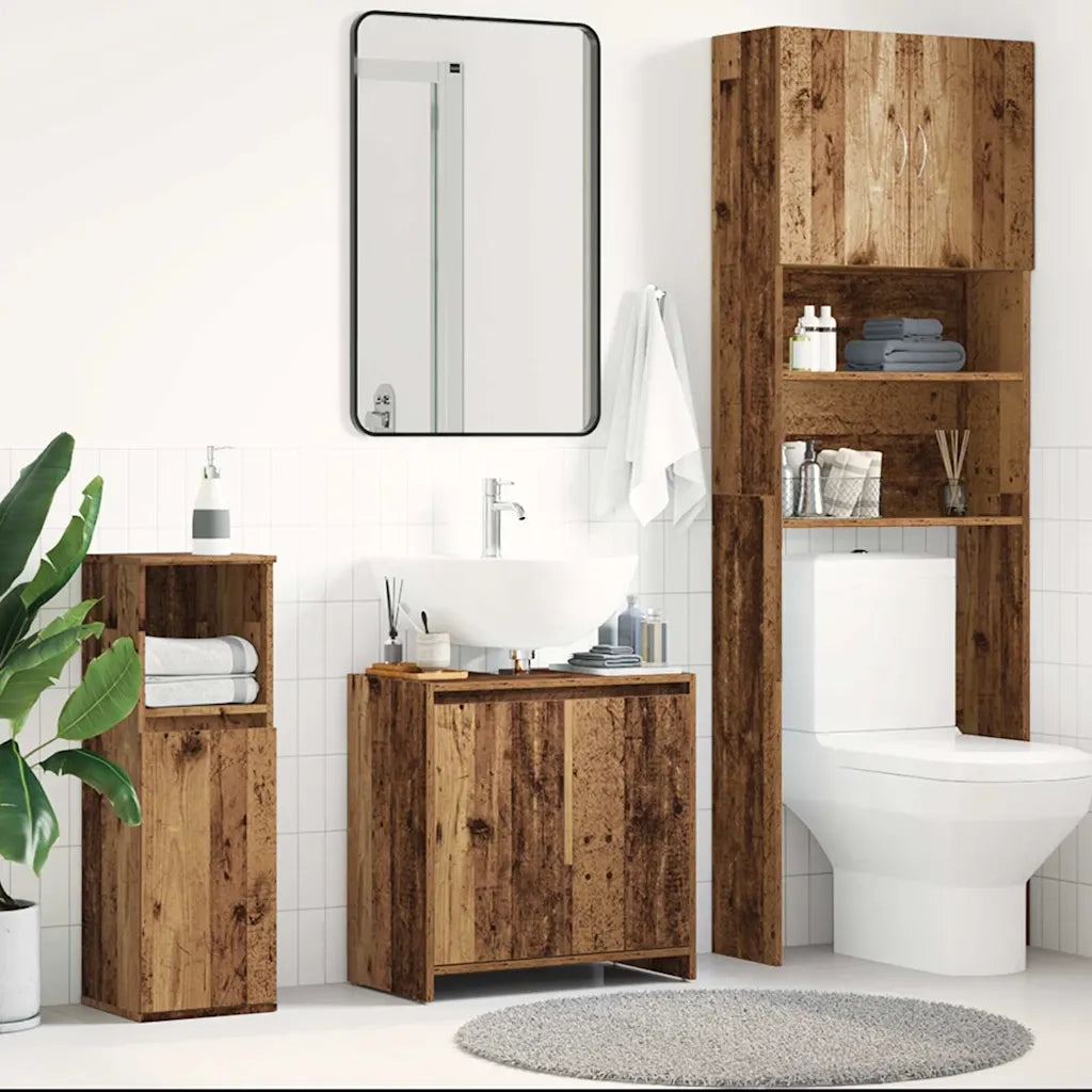 Mobile Lavabo Bagno Legno Antico 60x33x60 cm Legno Multistrato 861145