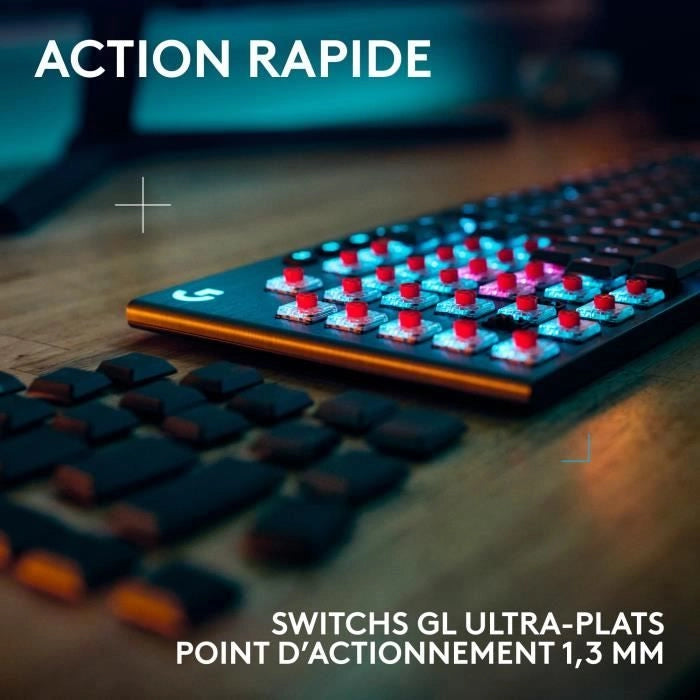Tastiera da gioco - wireless - Logitech G - G915 X - Interruttore tattile - AZERTY - Nera