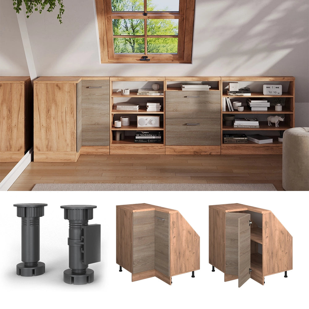 Mobile sottotetto Mobile angolare Rion Sonoma/Rovere dorato 75.6 x 83.8 cm con 1 porta Vicco