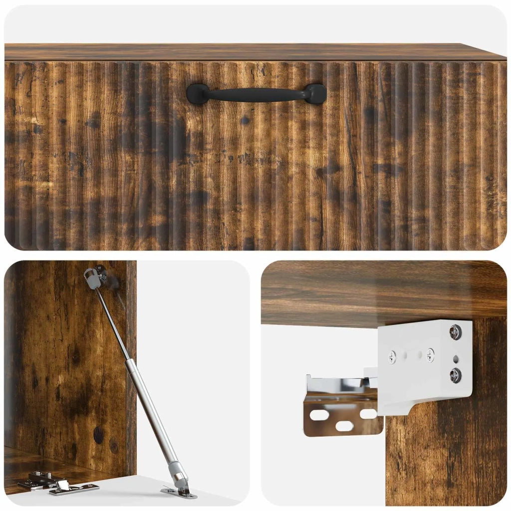 Mobile Porta TV da Muro Rovere Fumo 98 x 41 x 30 cm