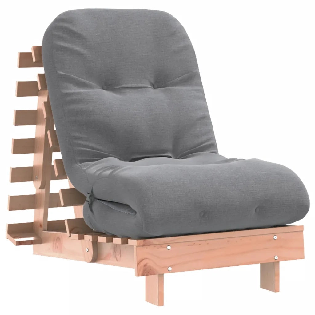 Divano Letto Futon con Materasso 60x206x11cm Massello Douglas 846749
