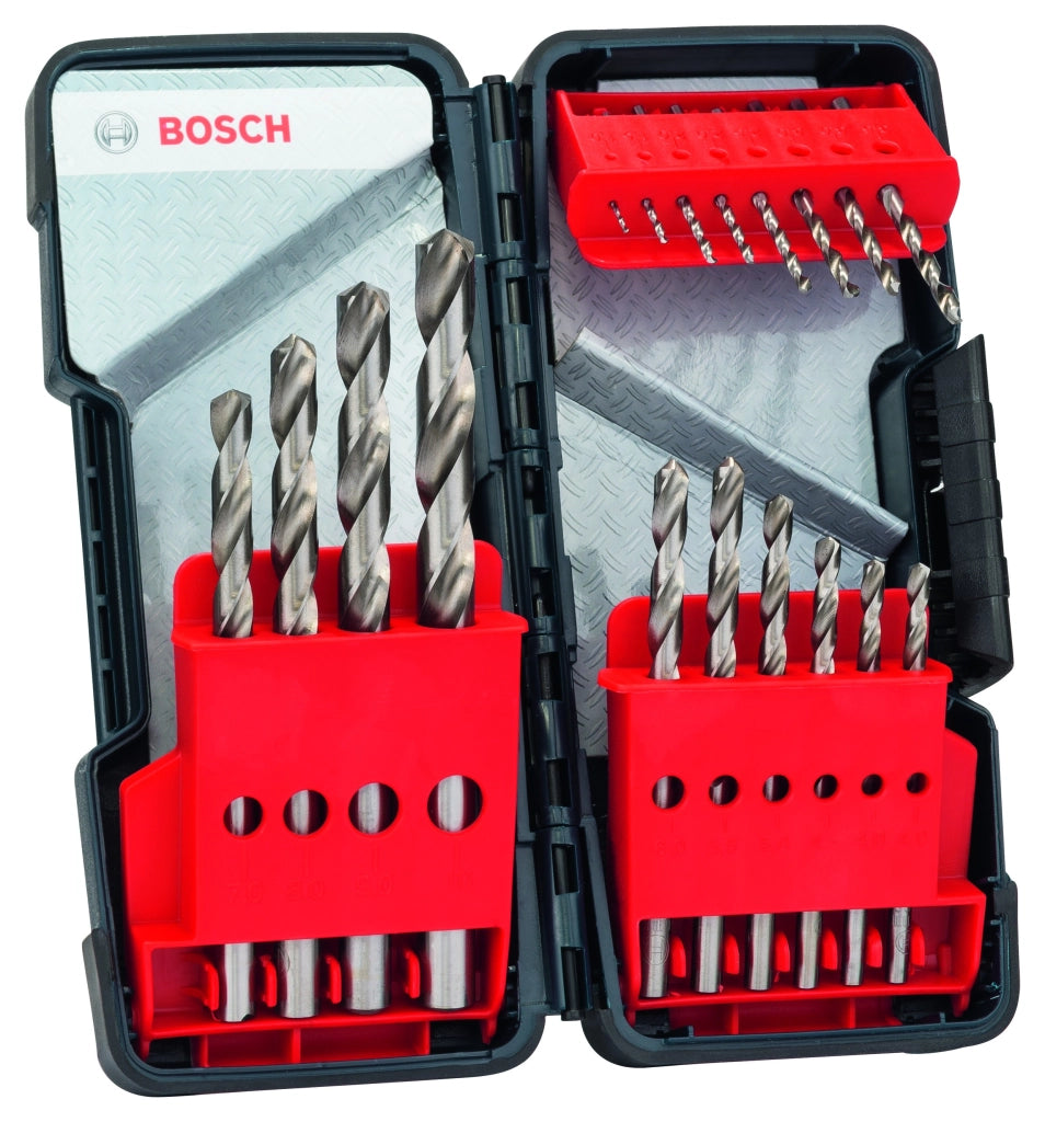 2607019578 - Set di punte per metallo in Toughbox da 18 pz. HSS-G, DIN 338, 135 gradi 1- 1,5- 2- 2,5- 3- 3,5- 4- 4,5- 5-