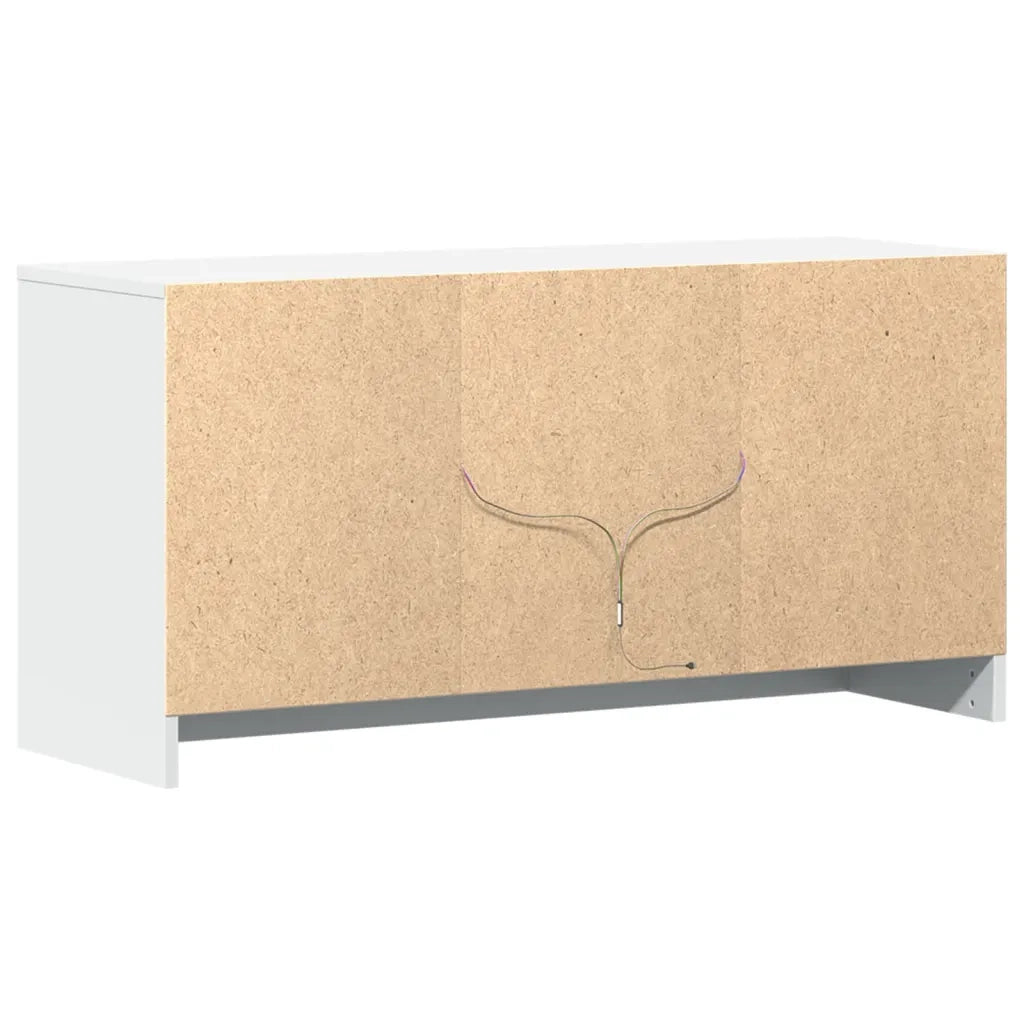 Mobile Porta TV con LED Bianco 100x34x50 cm in Truciolato 852187