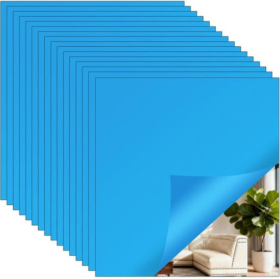 Foglio di specchio autoadesivo - 16 pezzi - 15 x 10 cm - specchio da bagno - specchio adesivo - specchio per parete - specchio in acrilico di alta qualità