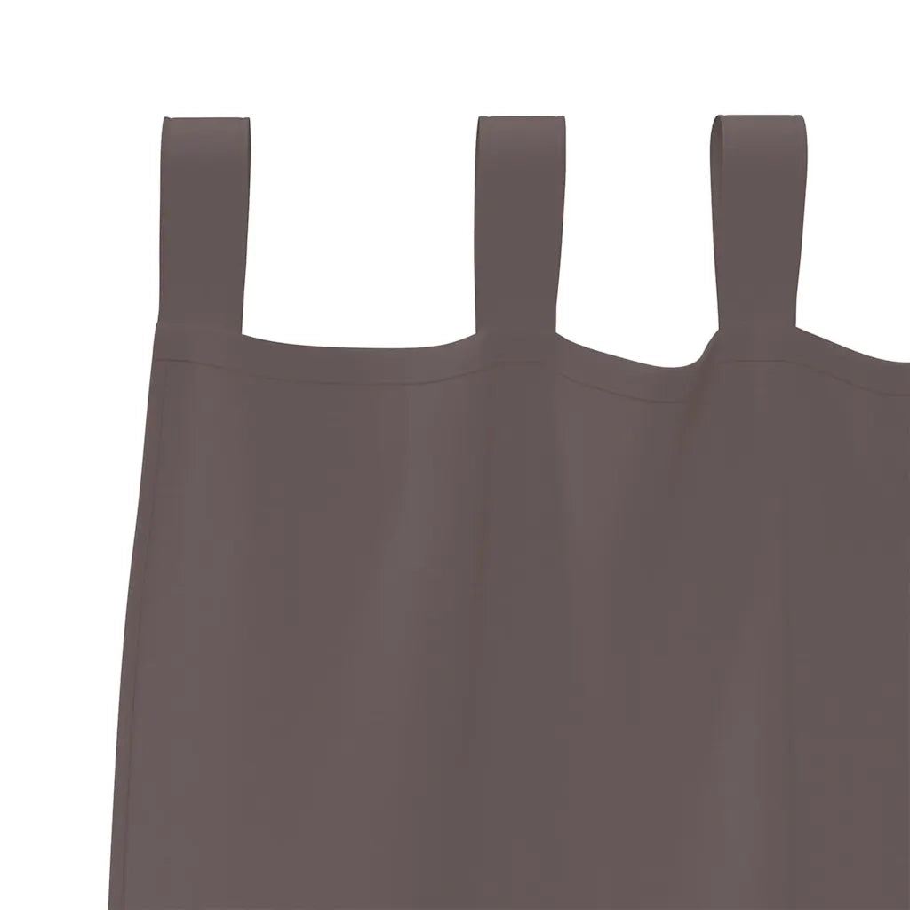 Tende Blackout con Anelli 2 pcs Marrone Scuro 225 x 140 cm 4107555