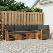 Set di divani da esterno 4 pz Naturale e Antracite 3384348