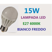 Trade Shop - E27 15w 1200lm 6000k Bianco Freddo Lampadina Principale Della Candela (85-265v) -