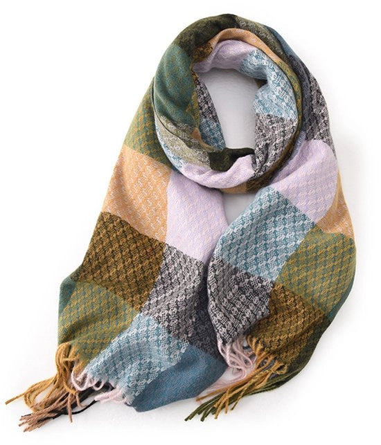 Scialle Donna - Scialle Caldo e Soffice per Autunno Inverno - 1 Pezzo - Scialle Donna Multicolore per Inverno