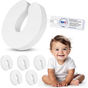 Pompa di sicurezza per bambini 6 x certificata TÜV | Protezione per bambini in bianco | Bloccatore di porte in schiuma EVA per bambini | Protezione per dita per porte | Bloccatore e protezione per porte