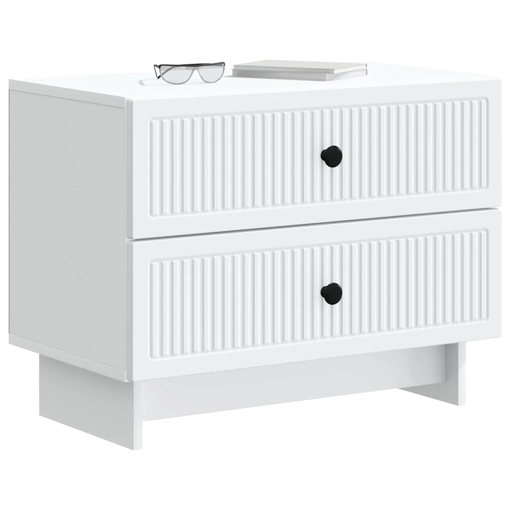 Armadio da Notte con cassetto Bianco 62 x 34,5 x 47,5 cm 893855