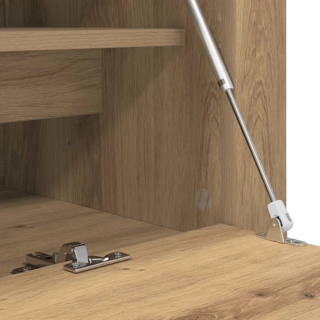 Mobile per scarpe con porta rovere artigianale 100 x 35 x 38 cm