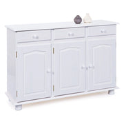 Madia Gragnano, Credenza 3 Cassetti, 130x43x87h cm Bianco