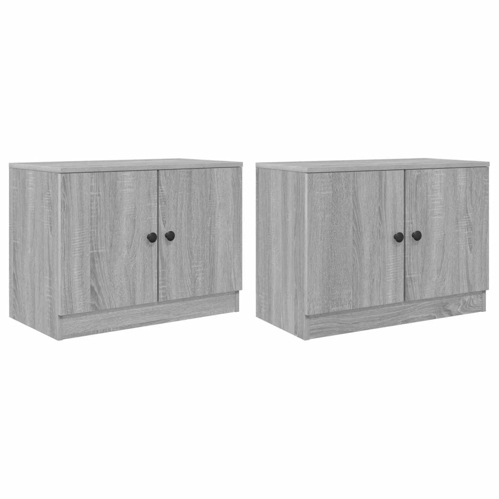 Armadietto per letto 2 pcs Sonoma grigio 66 x 35 x 48 cm 893720