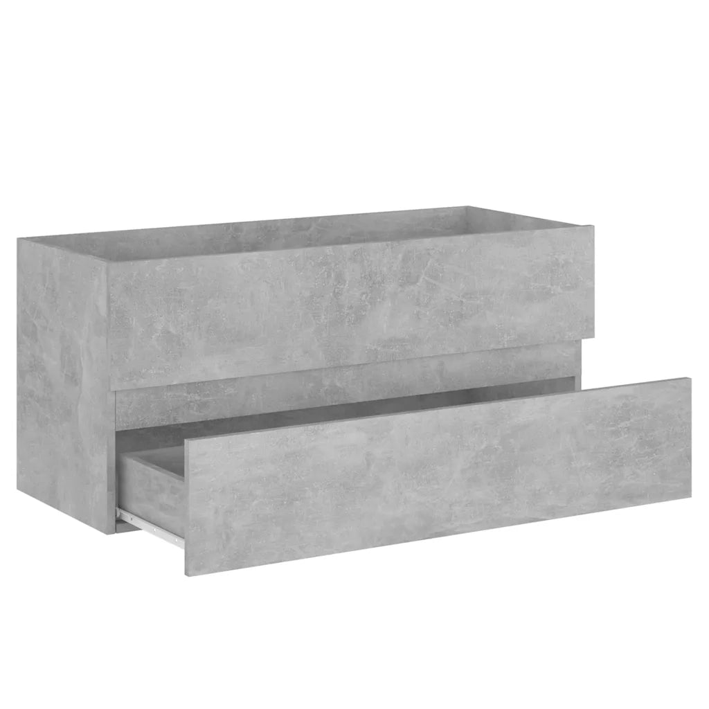Mobile con Lavabo Integrato Grigio Cemento in Legno Multistrato 3071571