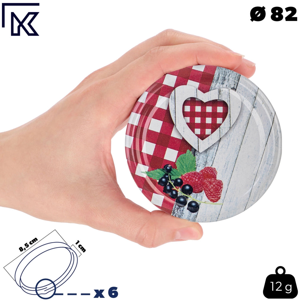 KADAX 50x Jar Caps Fi 82 Tappi per Barattoli Coperchi Conserva