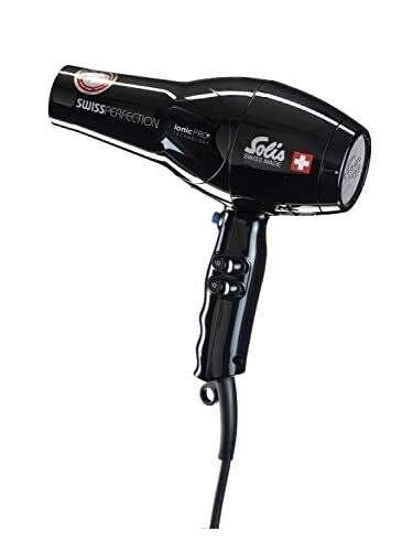 Solis 96812 Swiss Perfection 360 Asciugacapelli 2300 W Tecnologia IonicPRO Cavo 360° 3 Temperature 2 Velocita' Beccuccio per Styling incluso colore Nero