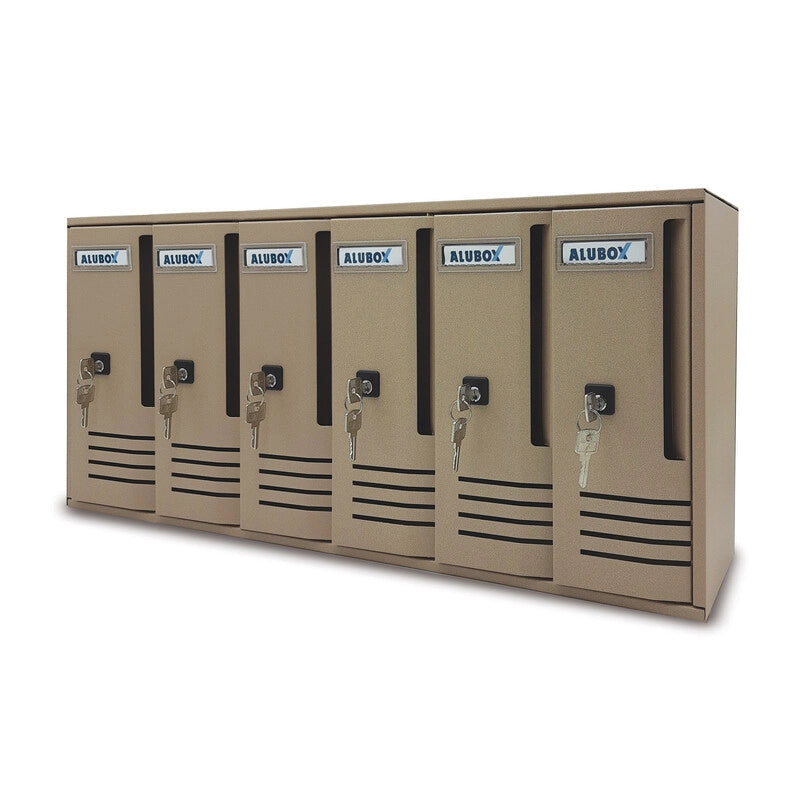 CASSETTA POSTALE ALUBOX CUBO C6 62X17,5X30 SABBIA