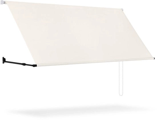 Schermo di Protezione per Finestre e Balconi 250x150 cm in Beige con Catena