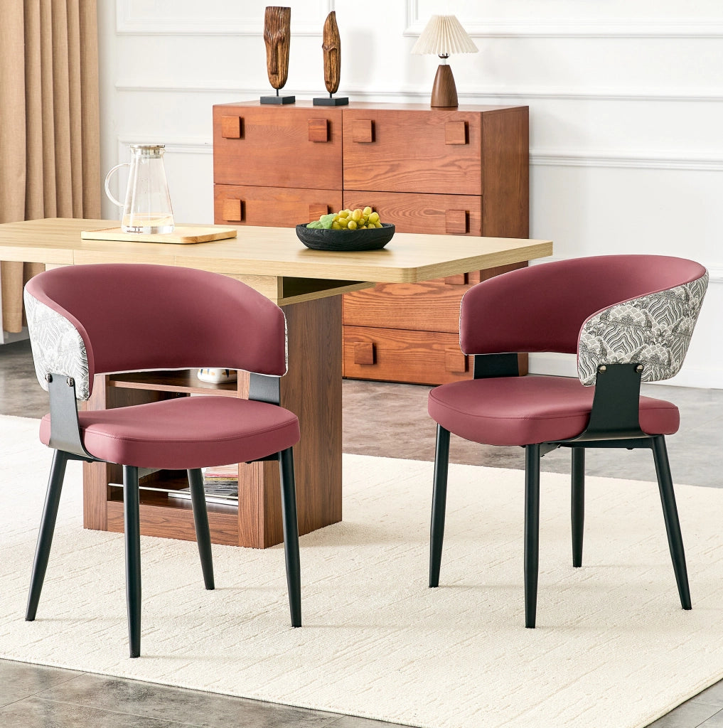 Sedia 96x59.5x40 cm con braccioli; schienale ergonomico in PU rosso