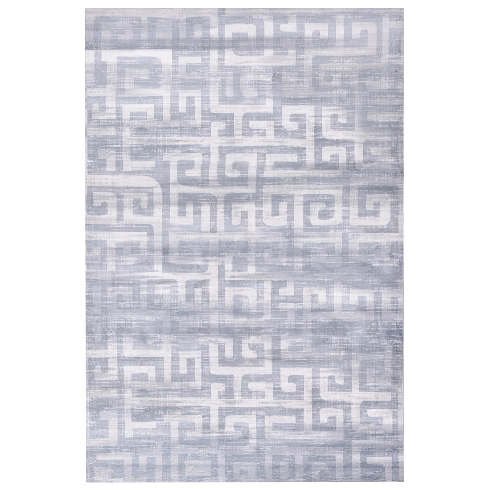 Tappeto grigio Tessuto 200 x 300 cm Motivo geometrico moderno Soggiorno Camera da letto Per riscaldamento a pavimento Fondo antiscivolo