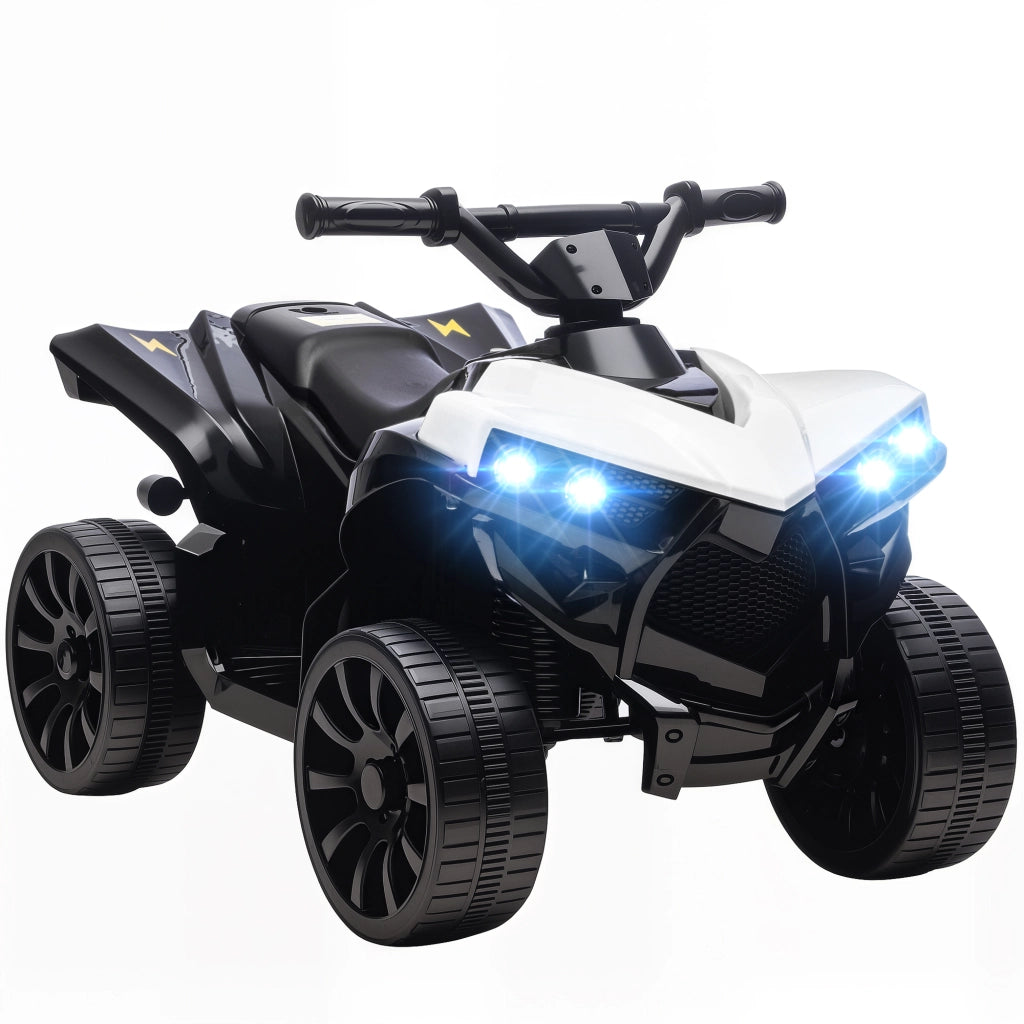 Quad Elettrico Bambini ATV ¨C zephmum ¨C Bianco, LED, 6V, 3-6 Anni